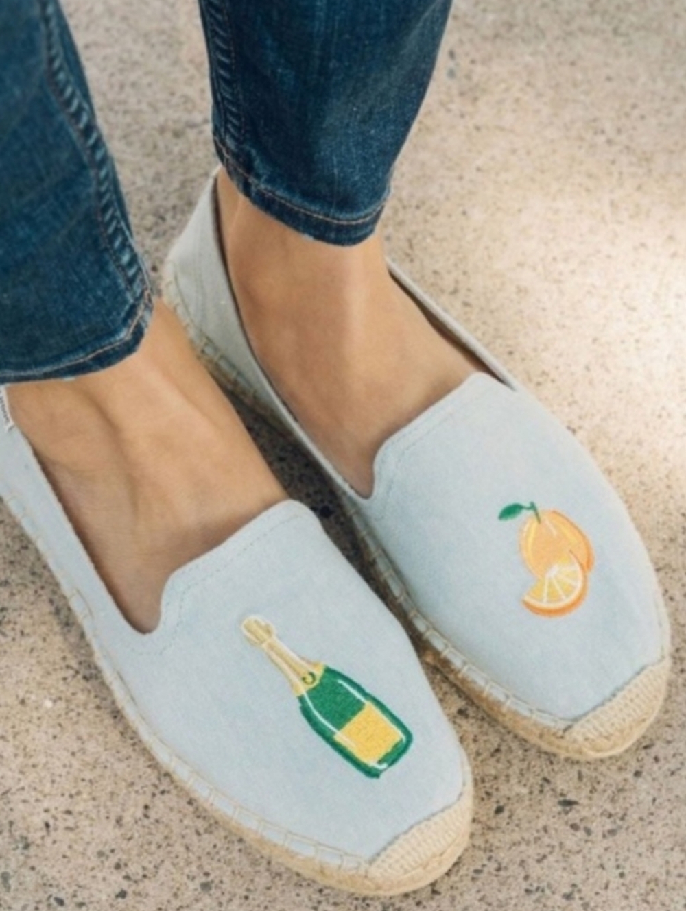 Antropologie Soludos Espadrilles 11 Light Blue Mimosa Cocktail Kawaii New $90